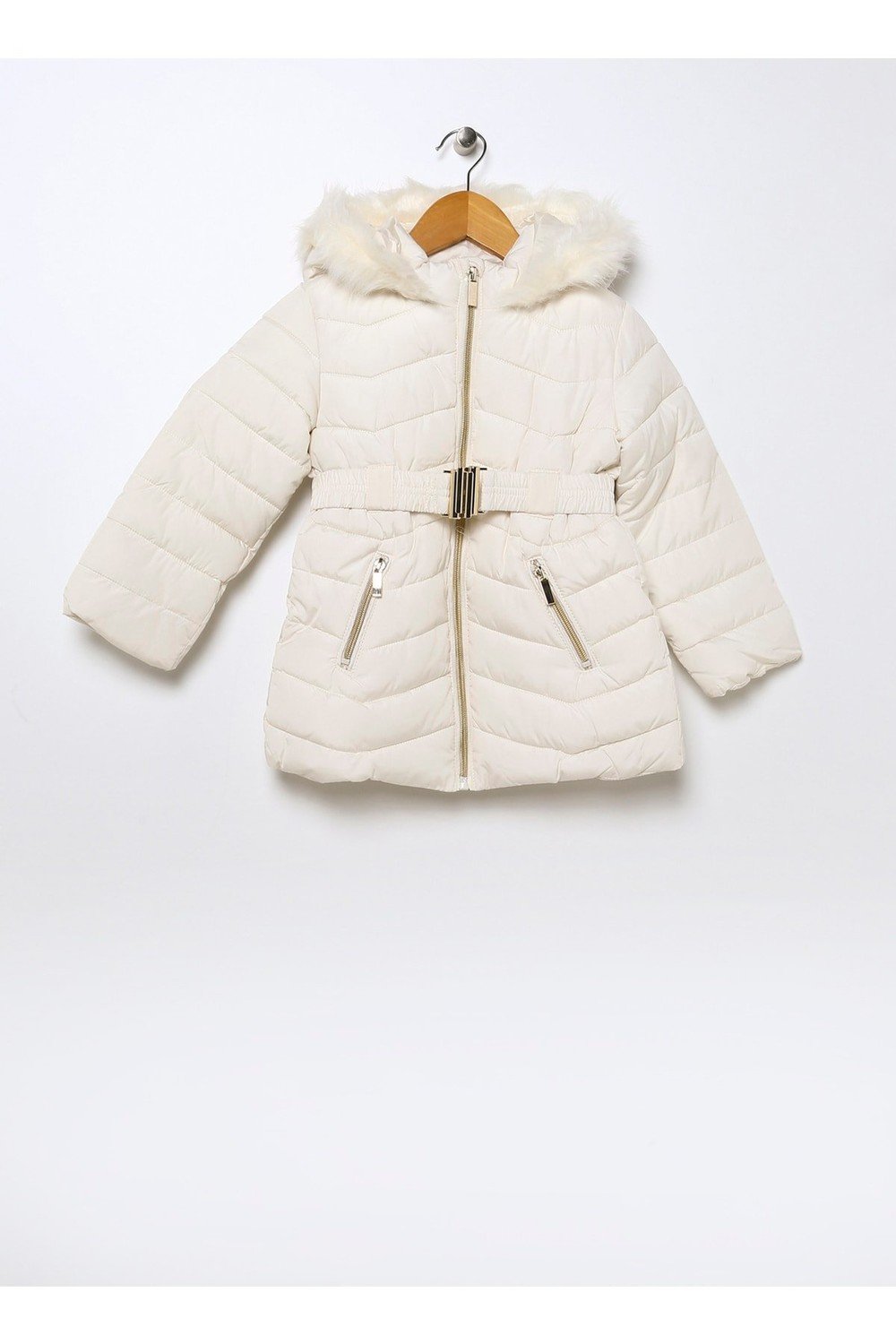 Koton Ecru Girls' Coat