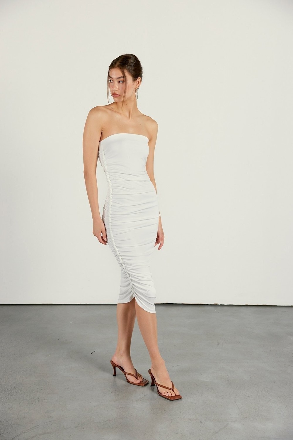 VATKALI Limited Edition Draped Dress White