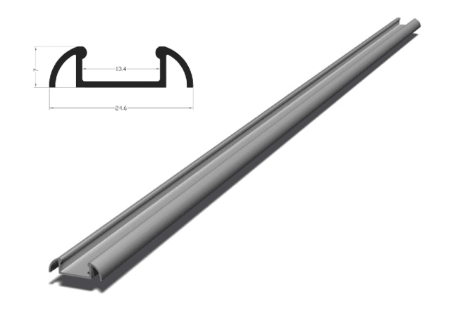 Tech-Light Hliníkový profil P2-1 3m pro LED pásky, stříbrný