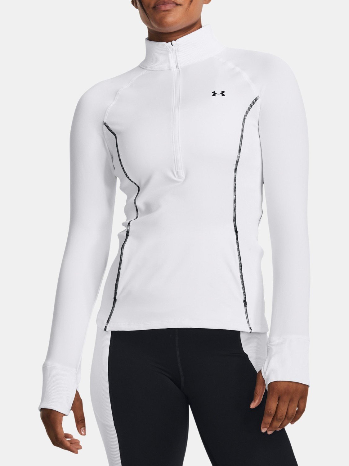 Under Armour Tričko UA Train CW 1/2 Zip-WHT - Dámské