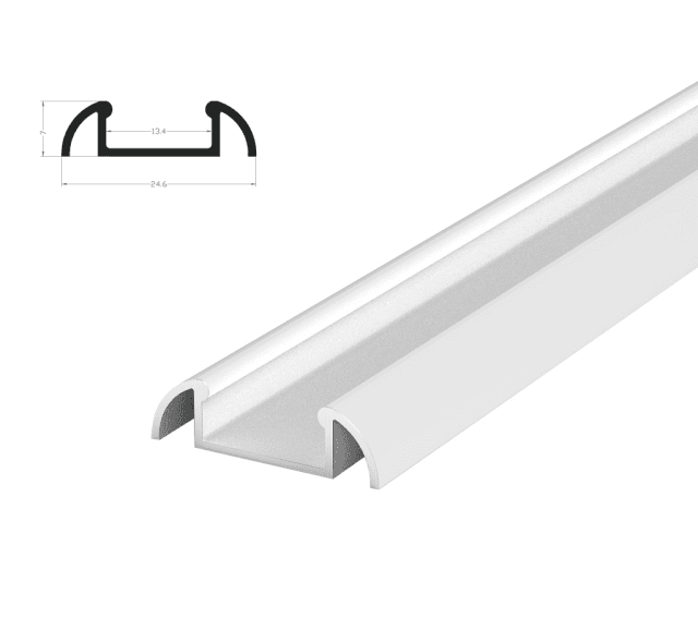 Tech-Light Hliníkový profil P2-1 1m pro LED pásky, bílý
