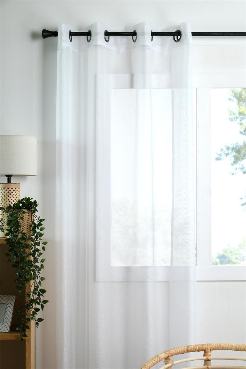 Dekorační záclona s kroužky LINWOOD bílá 140x260 cm (cena za 1 kus) France SUPER CENA