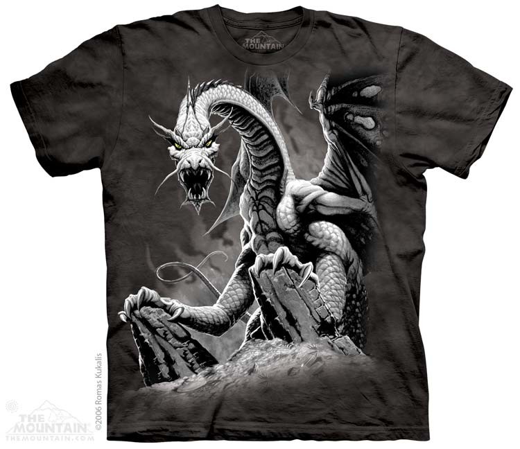 The Mountain Dětské batikované tričko - Black Dragon - černé Velikost: S