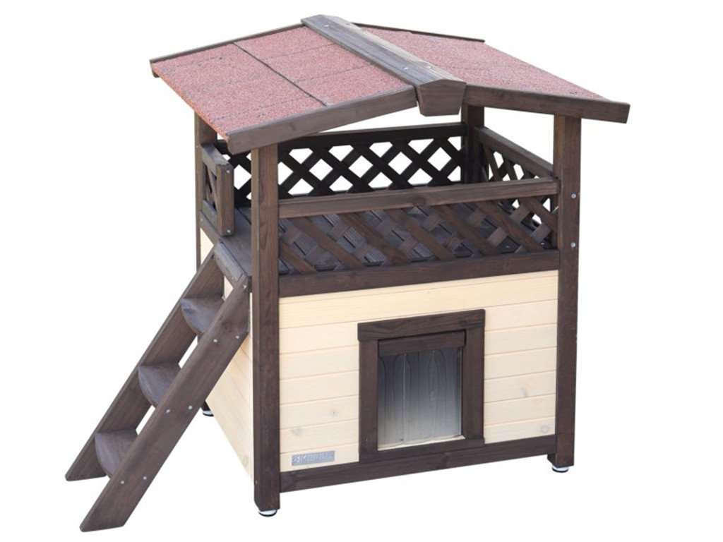 Bravson Zateplená bouda pro kočky KERBL 4-SEASON DELUXE 88x57x77cm