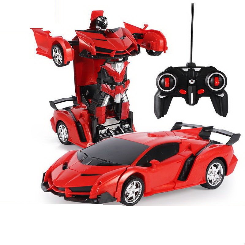 mamido Auto Robot Transformers 2v1 na dálkové ovládání RC červený