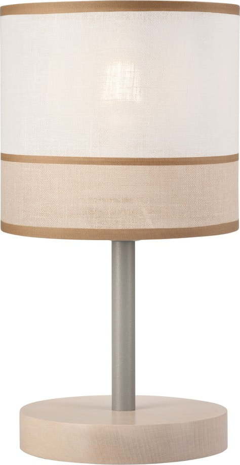 Světle hnědá stolní lampa s textilním stínidlem, výška 30 cm Andrea – LAMKUR