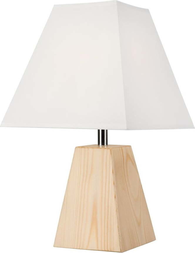 Světle hnědá stolní lampa s textilním stínidlem, výška 33 cm Eco – LAMKUR