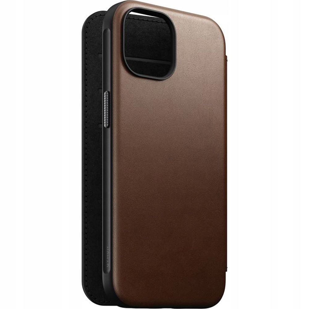 Nomad kožený kryt na magnet pro iPhone 15, kryt cover MagSafe