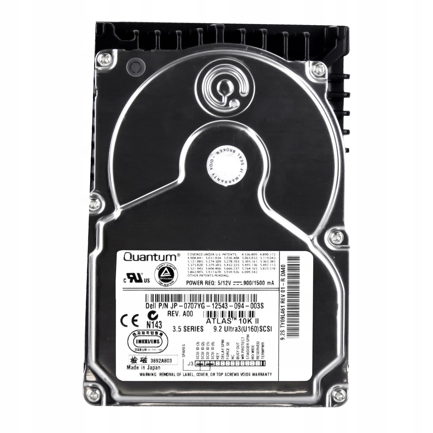 Dell 0707YG 9.2GB 10K 8MB Scsi U160 3.5'' TY09L461