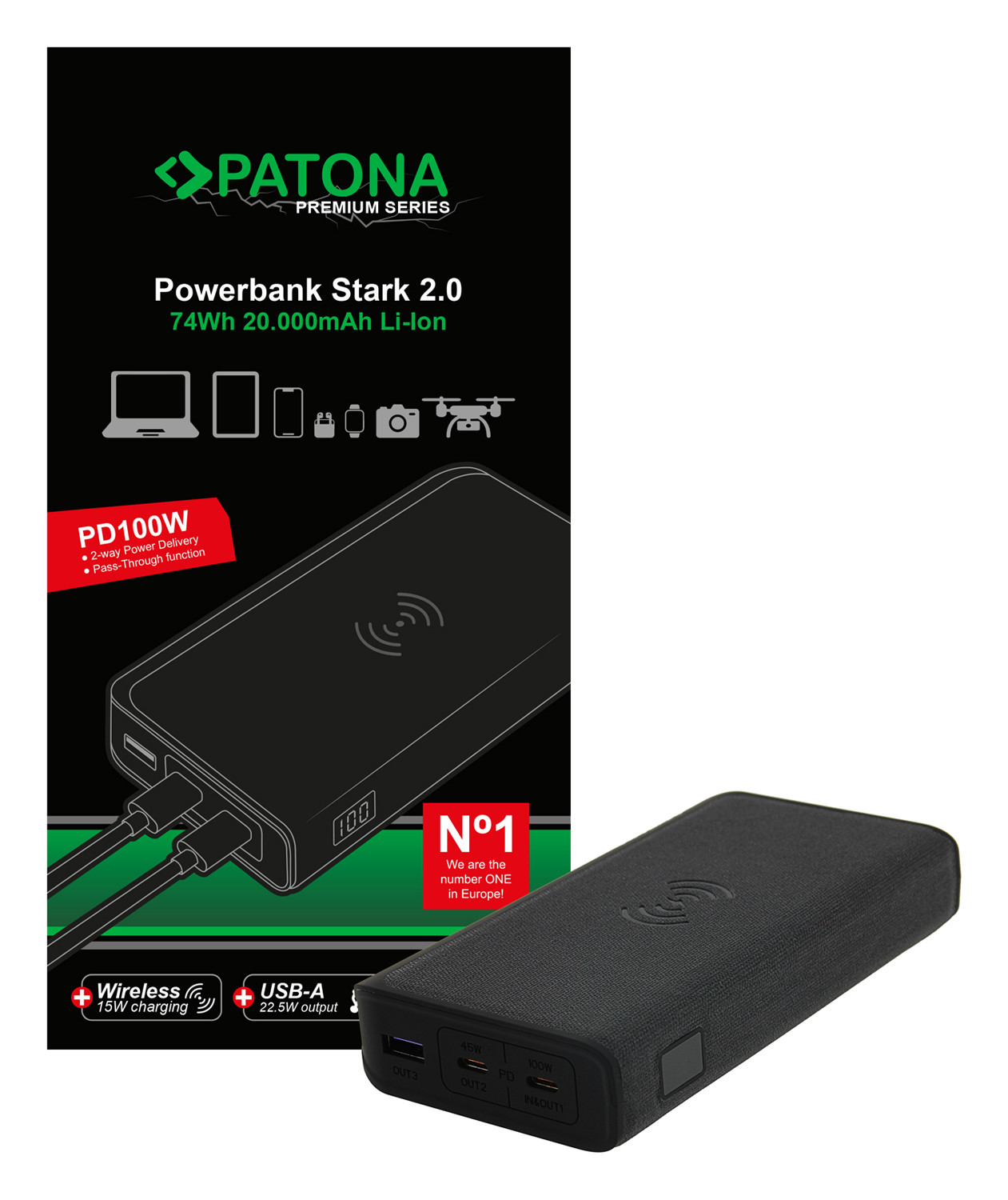 Powerbanka Patona Premium Stark 2.0 PD100W 20000mAh