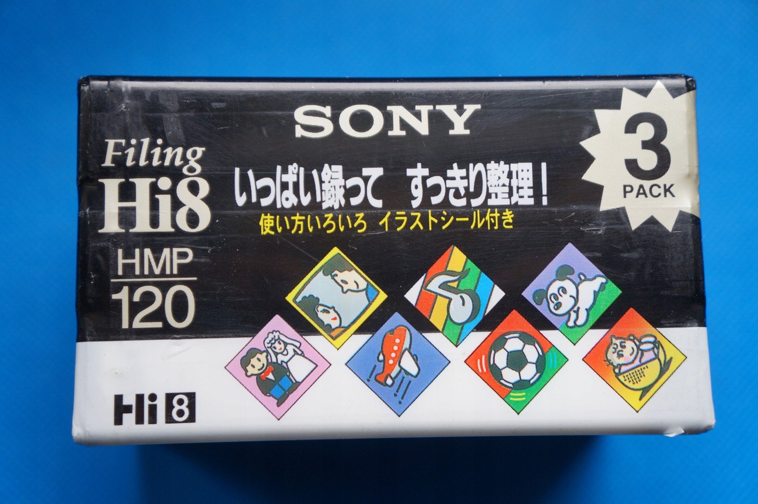 3 x Kazety Pro Kamery Hi8 Digital8 Sony Filing P6-120HMP 120 min