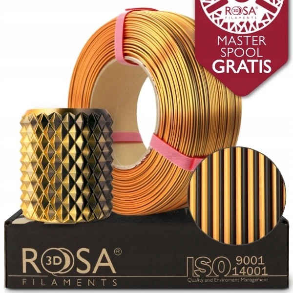 Filament Rosa3D ReFill Pla Magic Silk Mistic Tiger 1kg 1,75mm Zlatá Černá