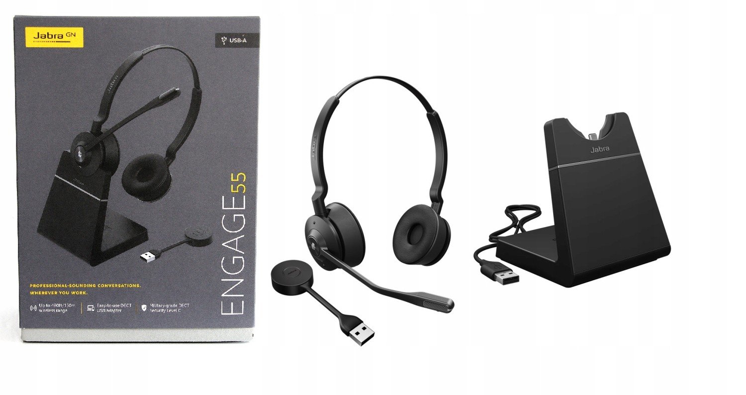 Jabra Engage 55 Ms Stereo Bezdrátová sluchátka