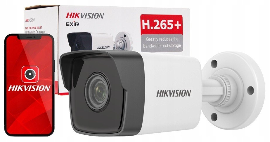 4Mpx Ip kamera Hikvision PoE 1440p IR30m IPCAM-B4