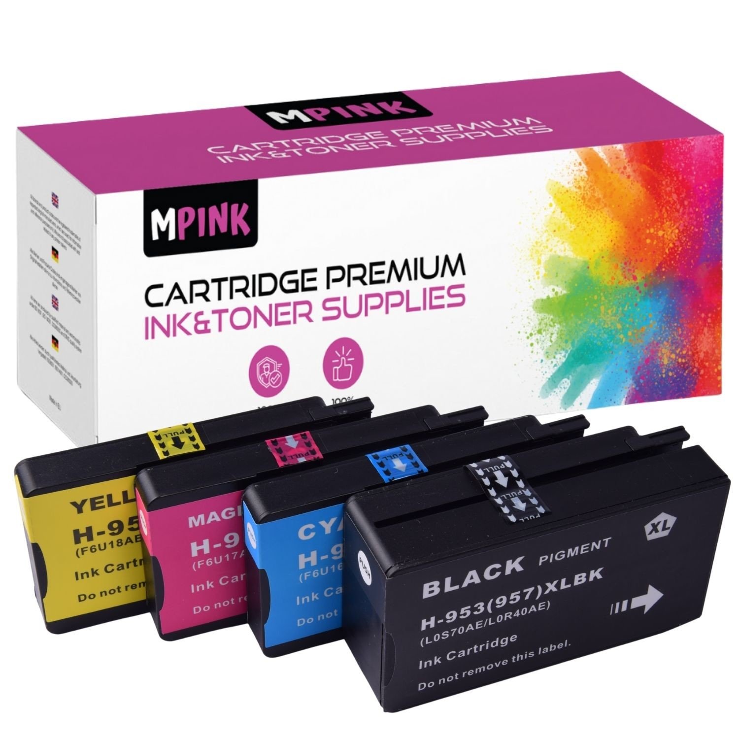 4x inkoustové náplně Do Hp 953 XL Officejet Pro 8210 8715 8725 8730 7720 7740 Set