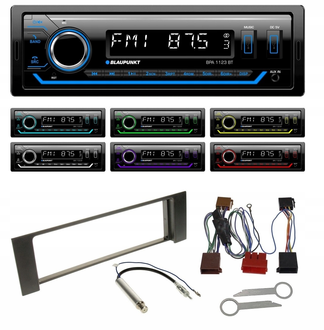 Blaupunkt BPA1123BT Aux rádio Usb MP3 Bluetooth mikrofon Audi A4 B6 B7