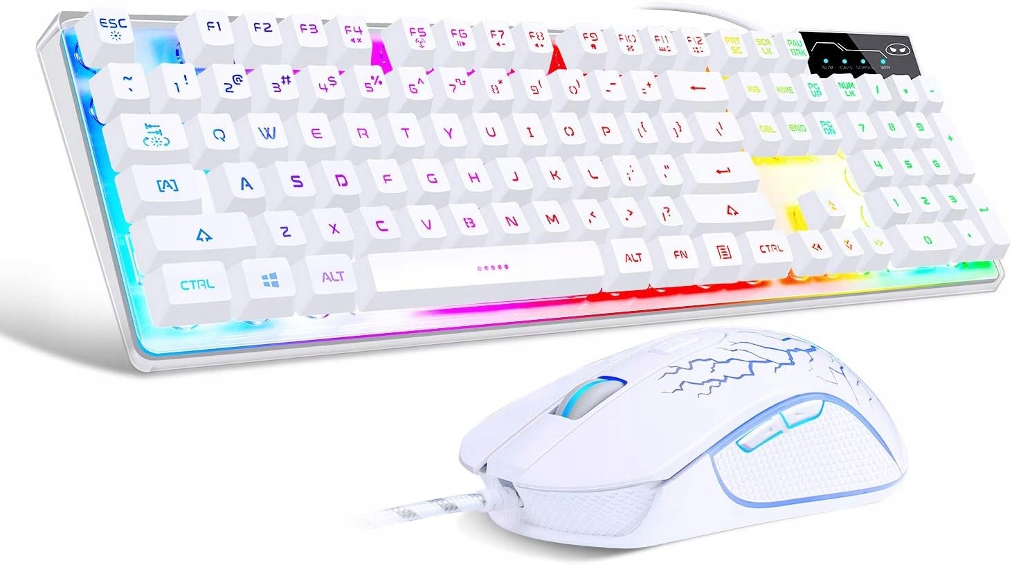 Set klávesnice a myši herní klávesnice myši MageGee K1 bílá