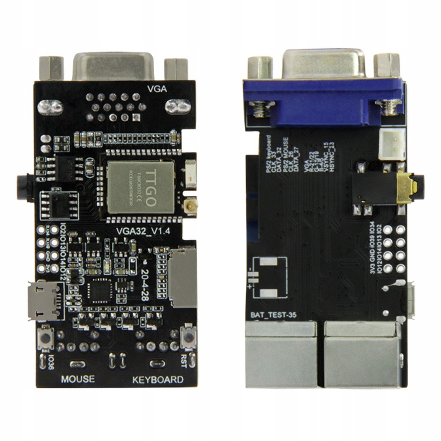 ESP32 LilyGO Ttgo FabGL Vga Psram V1.4 PS/2 Sd slot