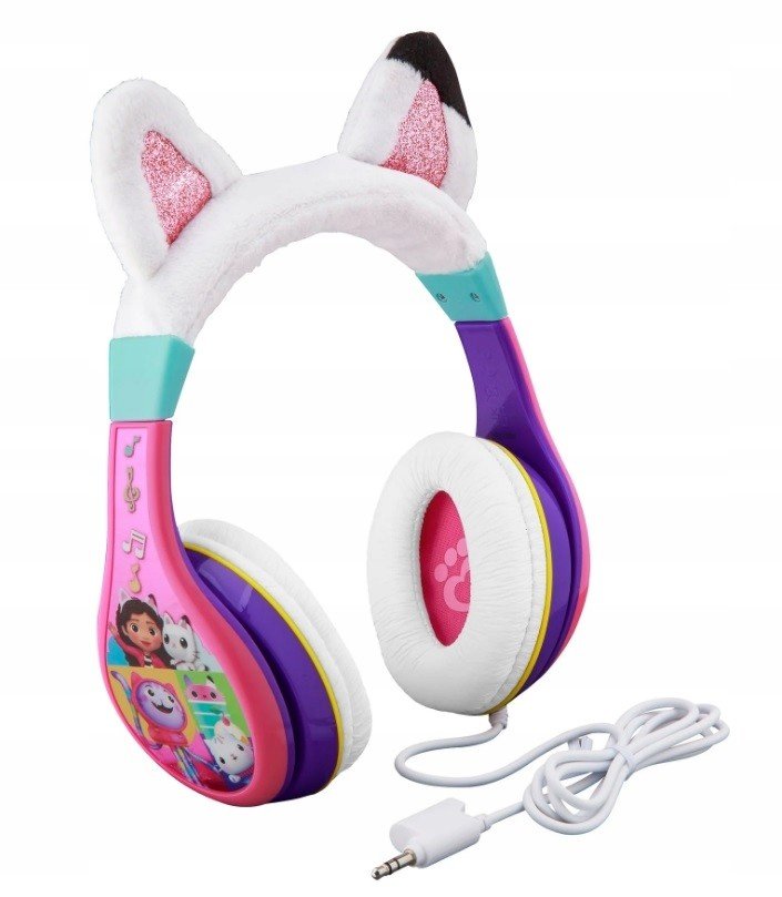 Sluchátka přes uši 3,5mm až MP3 Telefon Smartphone pro dítě Kočičí domeček Gabi
