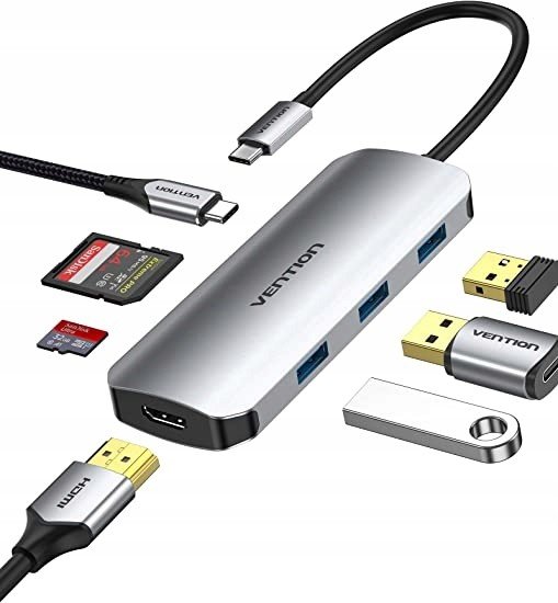 Vention Usb-c adaptér 7-v-1