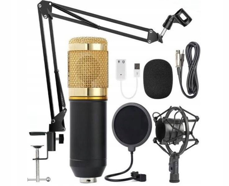 Kondenzátorový Citlivý Studiový Mikrofon Stativ