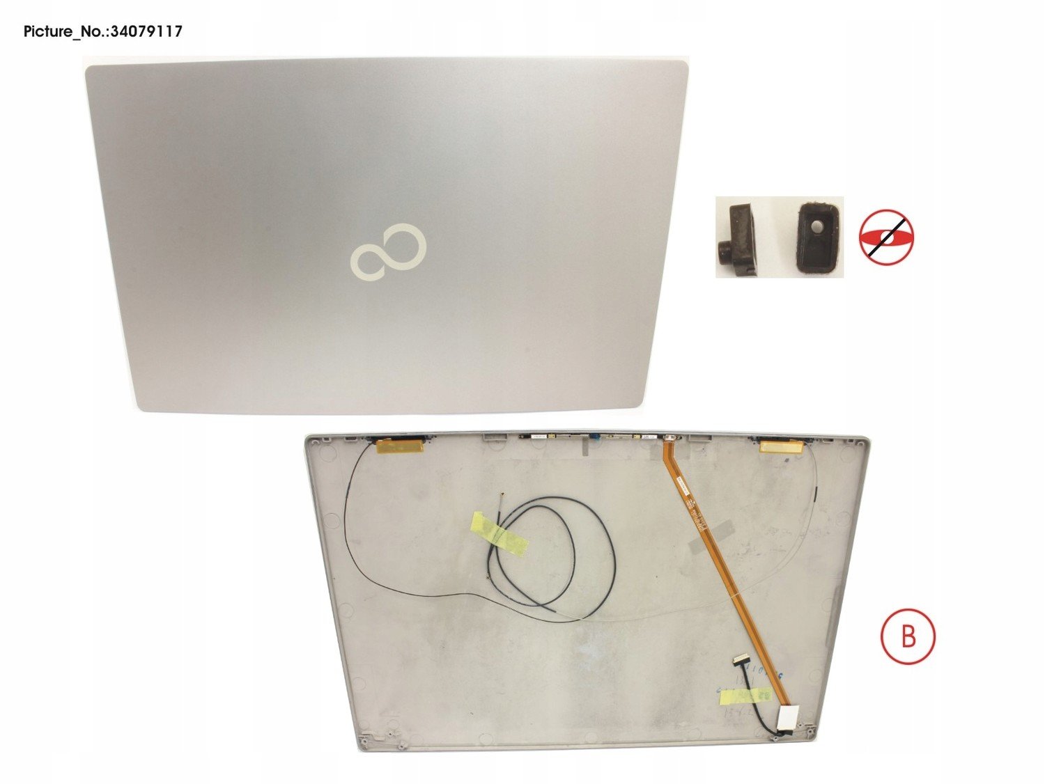Kryt LCD obrazovky Fujitsu Lifebook U7511