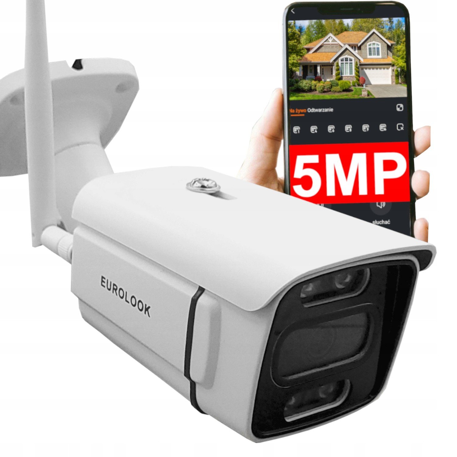 Tubová venkovní Ip kamera WiFi 5MPx Full Hd Zoom