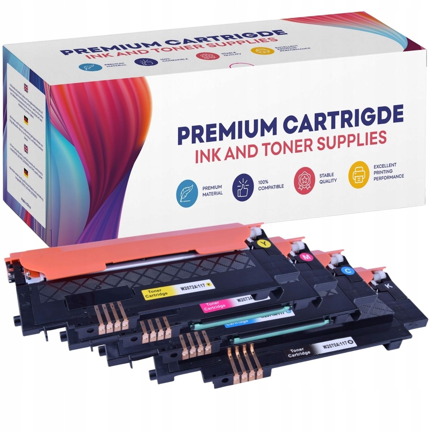 4x Toner Pro Drukarki Hp 117A 150A 150NW MFP178NW MFP179FNW Set Chip