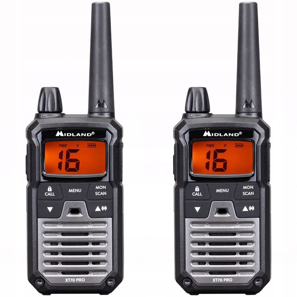 Radiotelefon Krátká vlnovka Walkie-talkie Midland Pmr XT70 Pro 2 ks