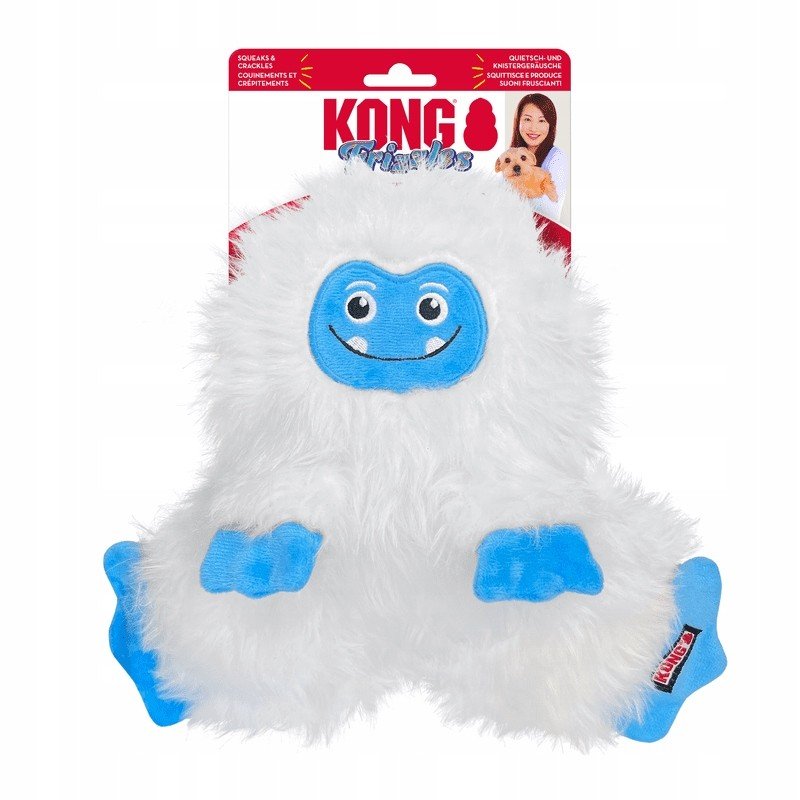 Kong Šustící pískací hračka pro psa Holiday Frizzles Yeti M L