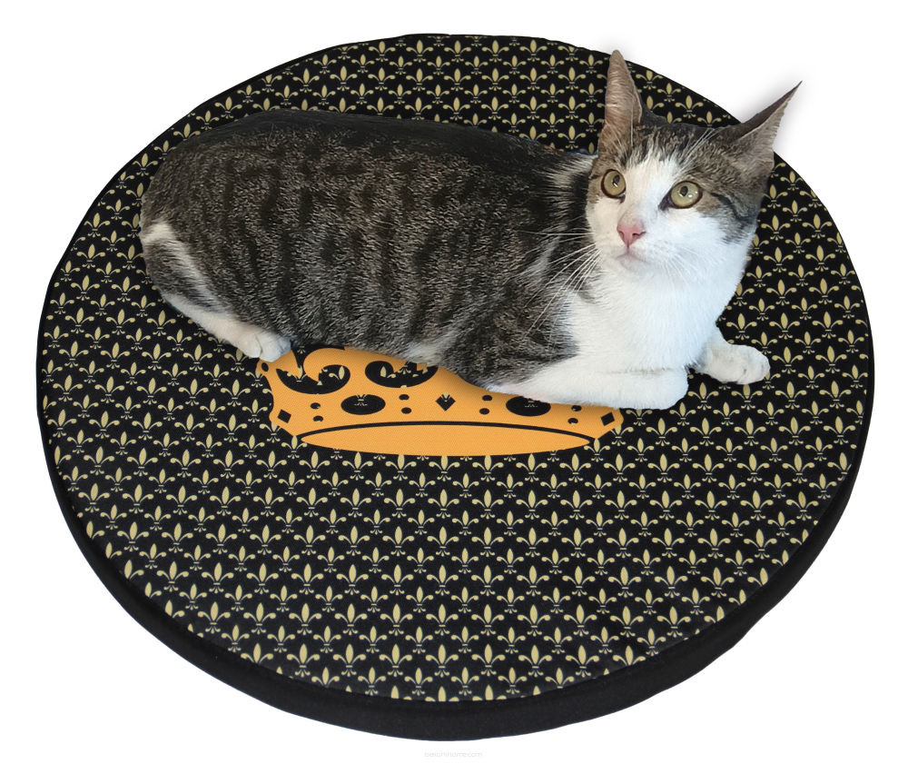 pelíšek matrace kulatá pro psa kočku Arco Design Ring Koruna průměr 55cm