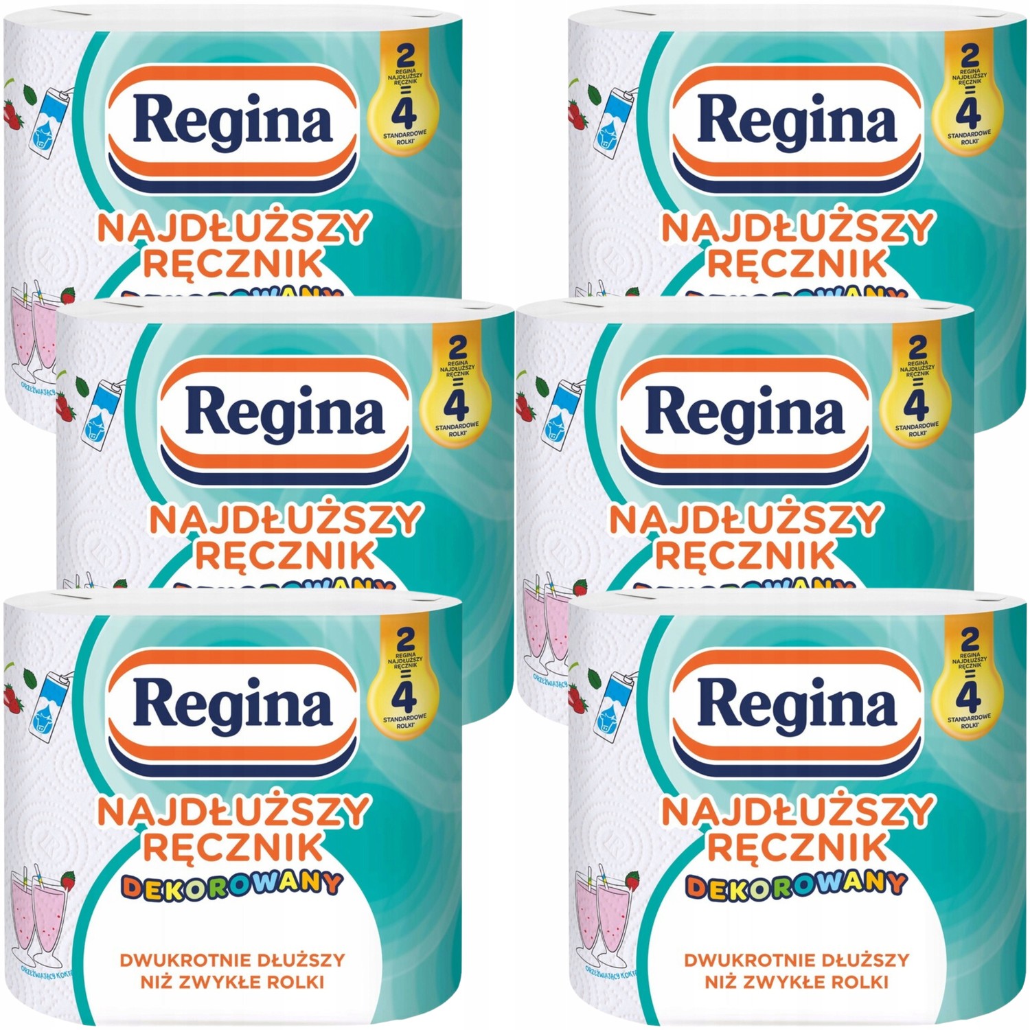 Kuchyňský papírový ručník Regina Nejdelší s potiskem Silný XL balíček