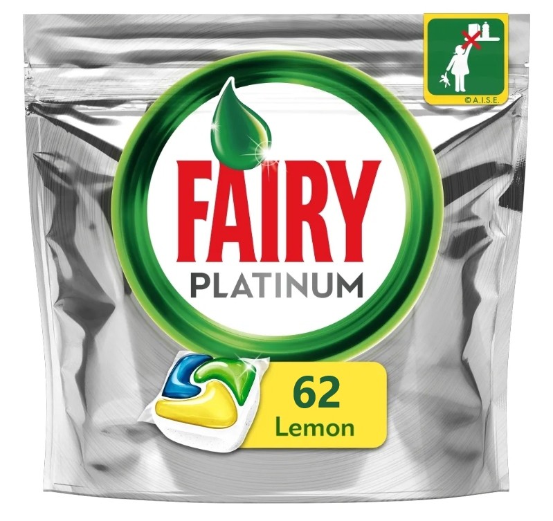 Fairy Platinum Lemon Kapsle do myčky 62ks