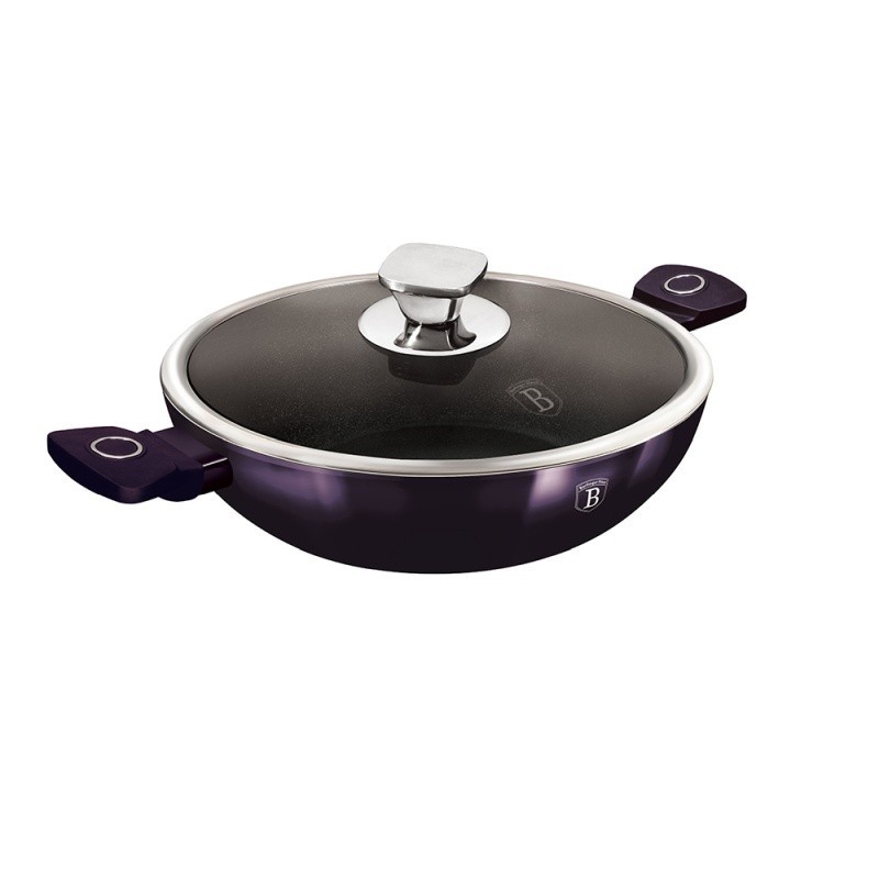 Pánev WOK s titanovým povrchem 30 cm Purple Eclipse Collection