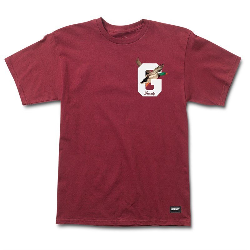 triko GRIZZLY - Duck Season Ss Tee Bur (BUR)