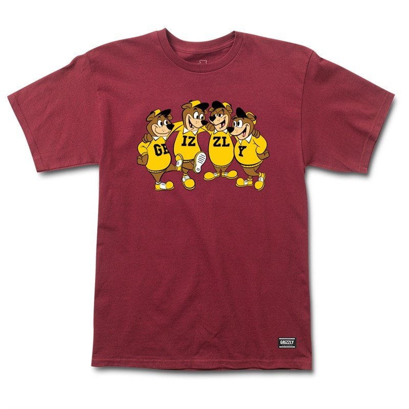 triko GRIZZLY - Sidelines Ss Tee Bur (BUR)