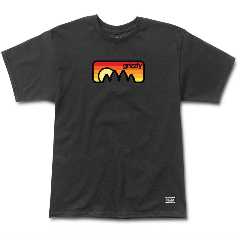 triko GRIZZLY - Sunset Ss Tee Blk (BLK)