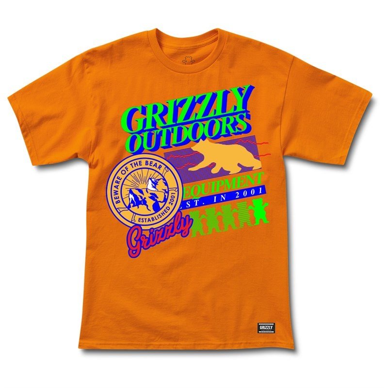 triko GRIZZLY - Neon Trail Ss Tee Or (OR)