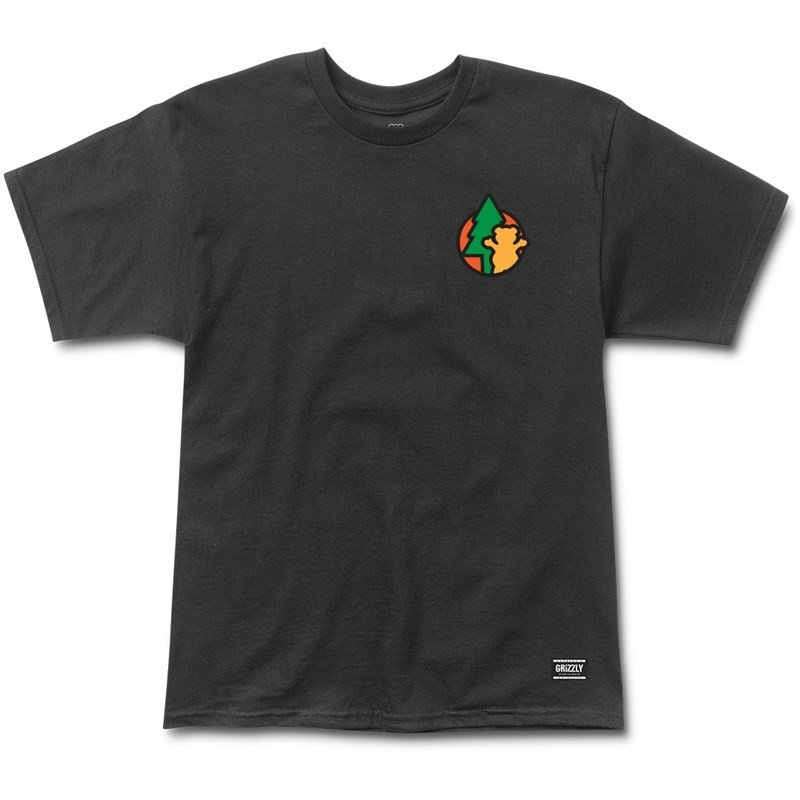 triko GRIZZLY - Evergreen Ss Tee Blk (BLK)