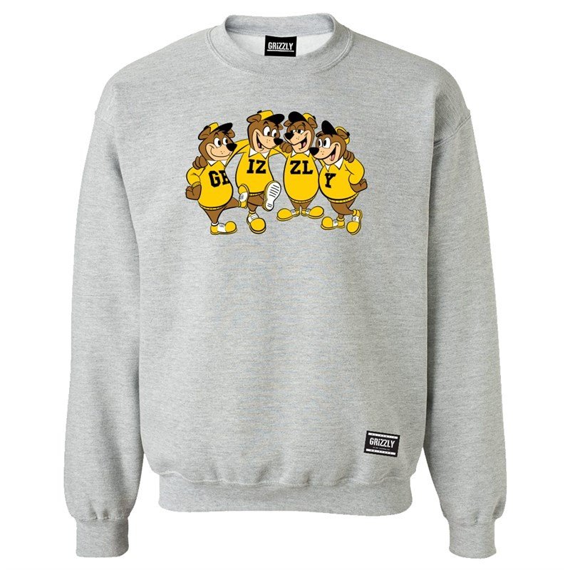 mikina GRIZZLY - Sidelines Crewneck Fleece Hthr (HTHR)