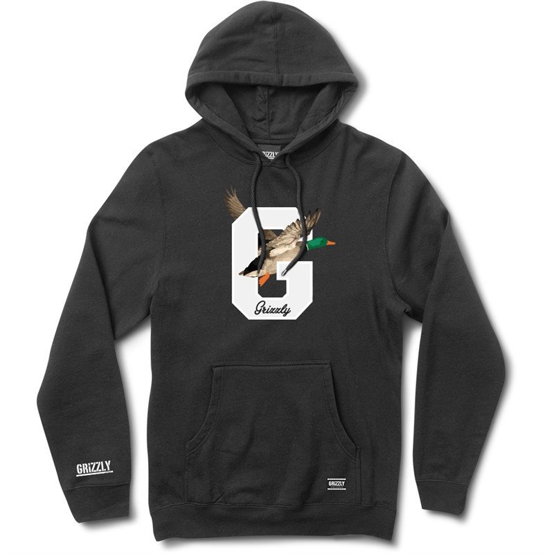 mikina GRIZZLY - Duck Season Pullover Hoodie Blk (BLK)