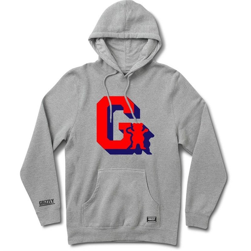 mikina GRIZZLY - Midfield Pullover Hoody Hthr (HTHR)