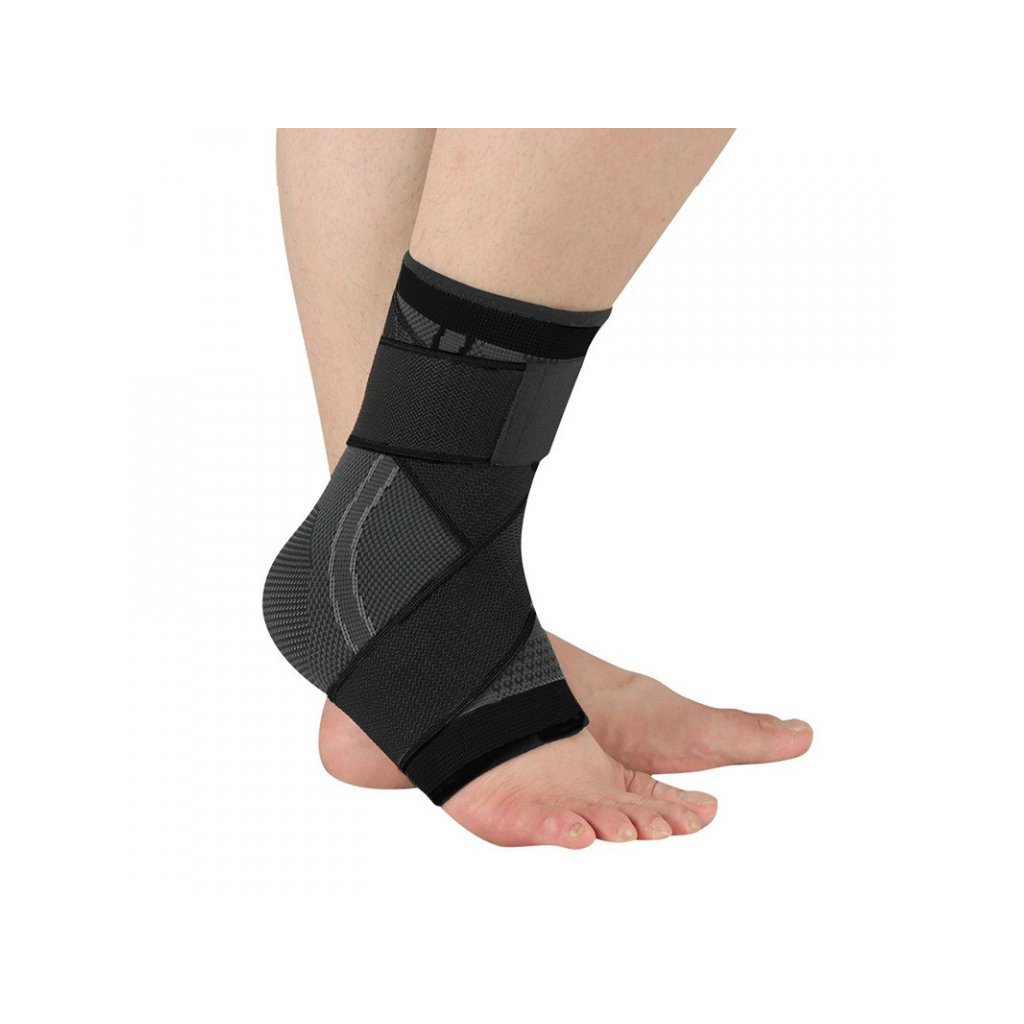 Kompresní ortéza na kotník vysoká ZBCH 1 ks - černá-šedá