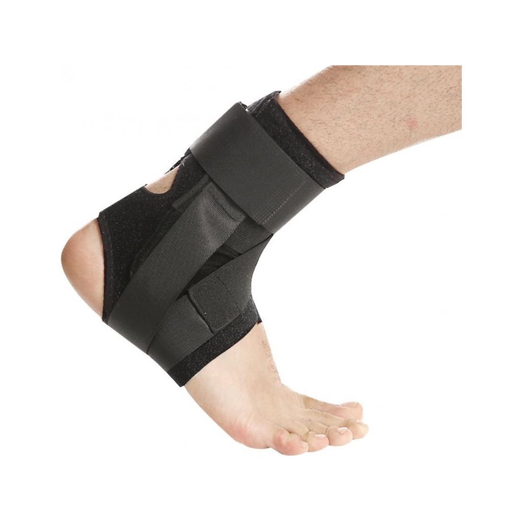 Ergonomická kompresní ortéza na kotník Boersport 1 ks - černá, M