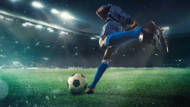 master1305 Umělecká fotografie Football or soccer player in action, master1305, (40 x 22.5 cm)