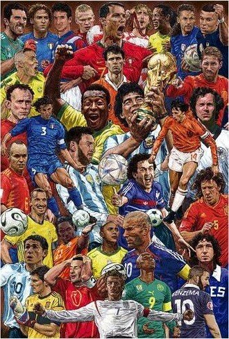 GRUPO ERIK Plakát, Obraz - Legendary Footballers, (61 x 91.5 cm)