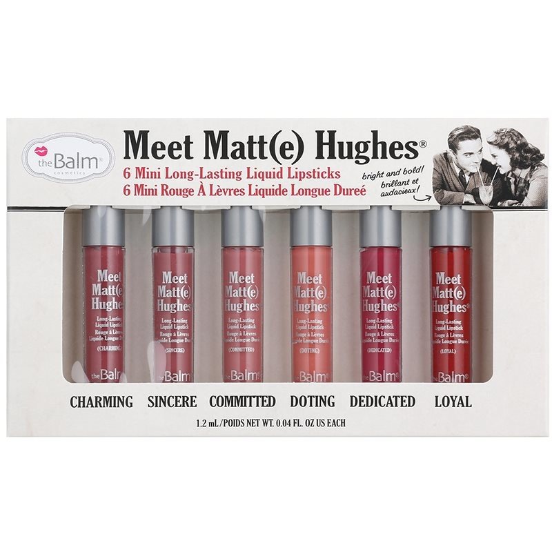 theBalm Meet Matt(e) Hughes Mini Kit sada tekutých rtěnek (pro dlouhotrvající efekt)