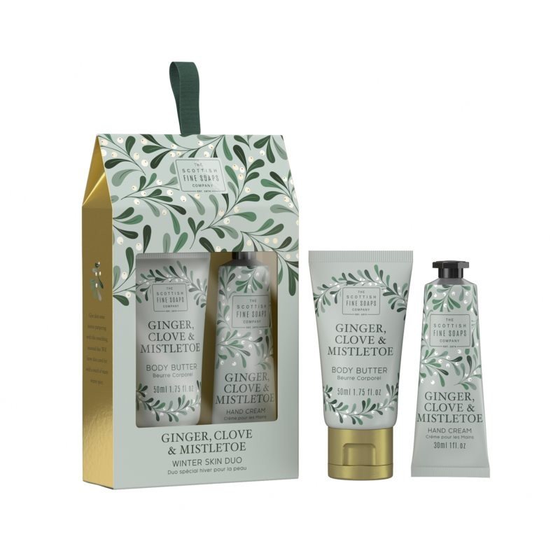 Scottish Fine Soaps Ginger, Clove & Mistletoe Winter Skin Duo dárková sada (na tělo)