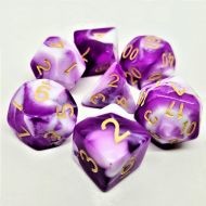 Dice4friends Dice Set Racing Purple/White (7)