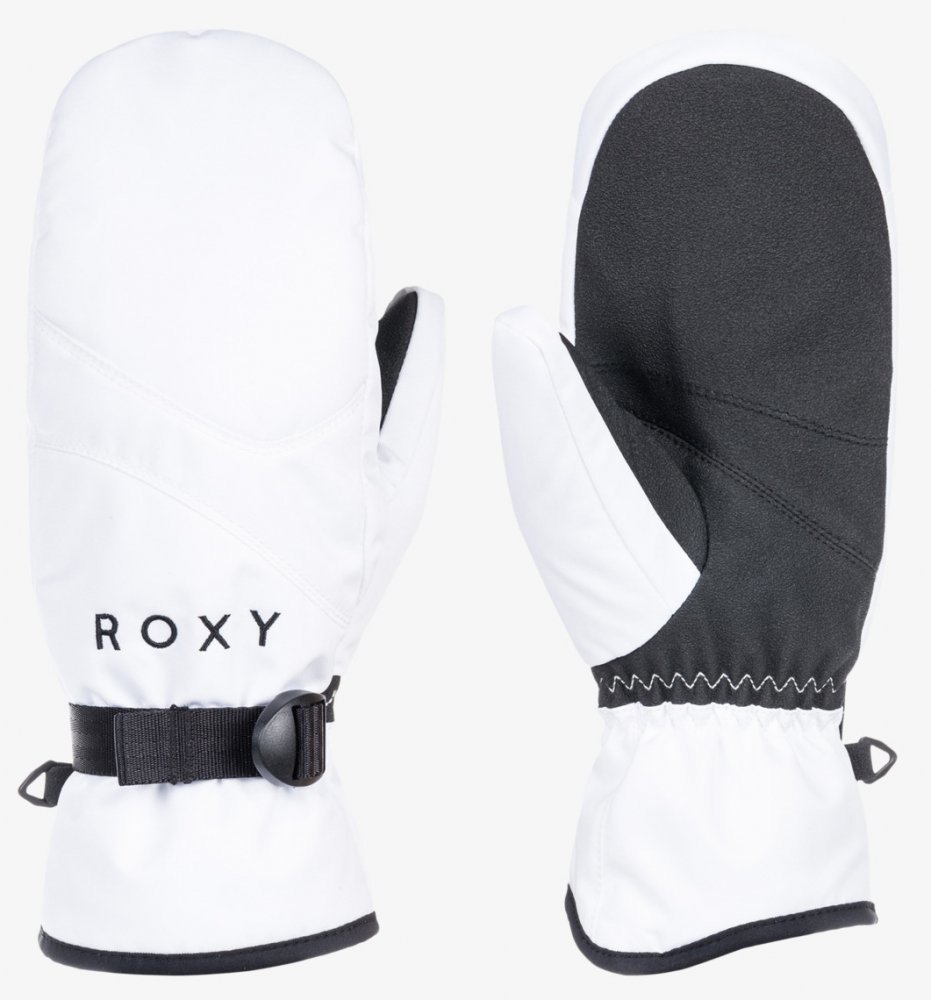 Bílé dámské snowboardové rukavice Roxy Jetty Solid Mittens L